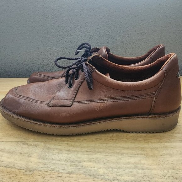 Vintage Dexter Light Brown Tan Leather Vibram Shoes Mens Size 10 USA main image 5
